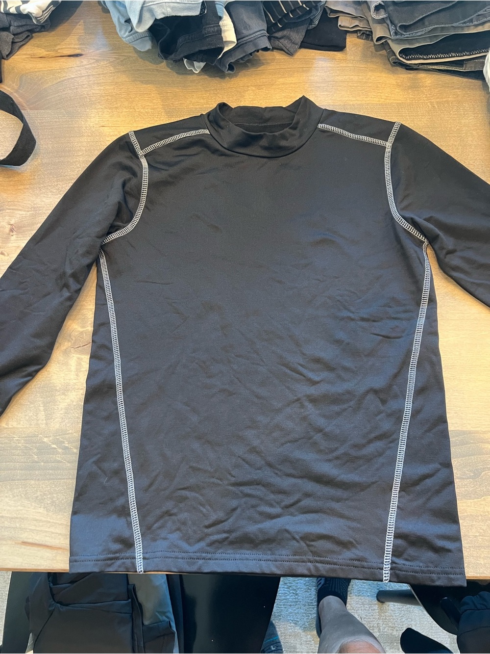 Russell Black Long Sleeve Athletic Wear top and bottom